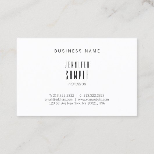 Moderne, minimale design, geavanceerde Smart Plain Visitekaartje (Achterkant)