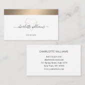 Moderne minimale Diamant Salon Visitenkarte Busine Visitekaartje (Voorkant / Achterkant)