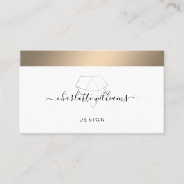 Moderne minimale Diamant Salon Visitenkarte Busine Visitekaartje