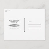 Moderne minimale diamanten foto bruiloft Bewaar de Aankondigingskaart (Achterkant)