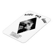 Moderne minimale diamanten foto bruiloft Bewaar de Magneet (Linkerzijde)