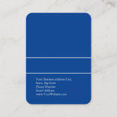 Moderne, minimale diepblauwe kleuren rendy visitekaartje (Achterkant)