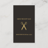 Moderne minimale donkere faux gouden afspraakkaart afsprakenkaartje (Voorkant)