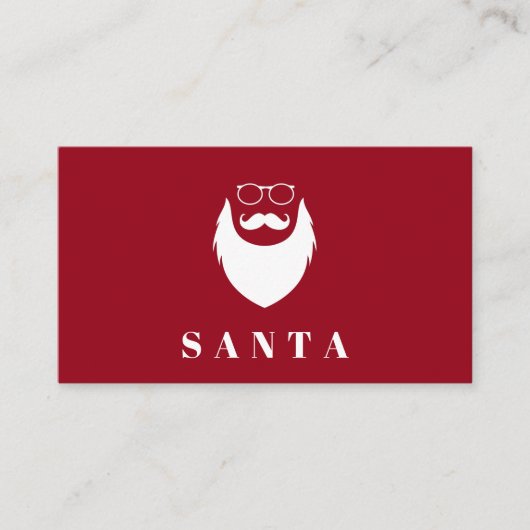 Moderne, minimale donkerrode kerstkerstkerstontlas visitekaartje (Voorkant)