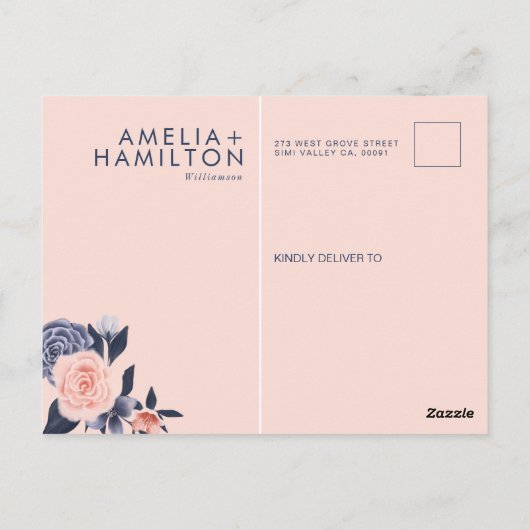 Moderne minimale drie foto bruiloft dank u briefkaart (Achterkant)