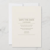 Moderne minimale dubbele foto slaat de datum op kaart (Achterkant)