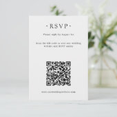 Moderne Minimale Duiven & Script Trouwen Online RSVP Kaartje (Staand voorkant)
