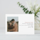 Moderne Minimale Eenvoudige 2-Foto Huwelijk Kaart (Staand voorkant)