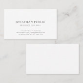 Moderne, minimale, eenvoudige, elegante profession visitekaartje (Voorkant / Achterkant)