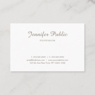 Moderne, minimale, eenvoudige, elegante profession visitekaartje