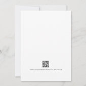 Moderne minimale eenvoudige foto QR-code bruiloft Save The Date (Achterkant)