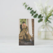 Moderne minimale eenvoudige foto QR-code sociale m Visitekaartje (Staand voorkant)