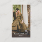 Moderne minimale eenvoudige foto QR-code sociale m Visitekaartje (Voorkant)