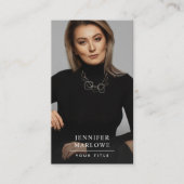 Moderne minimale eenvoudige foto QR-code sociale m Visitekaartje (Voorkant)