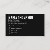 Moderne, minimale eenvoudige foto van Chic Profess Visitekaartje (Voorkant)