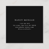 Moderne minimale eenvoudige fotografie vierkante visitekaartje (Achterkant)