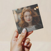 Moderne minimale eenvoudige fotografie vierkante visitekaartje