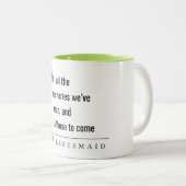 Moderne Minimale Eenvoudige Herinneringen voor Bru Tweekleurige Koffiemok (Voorkant rechts)