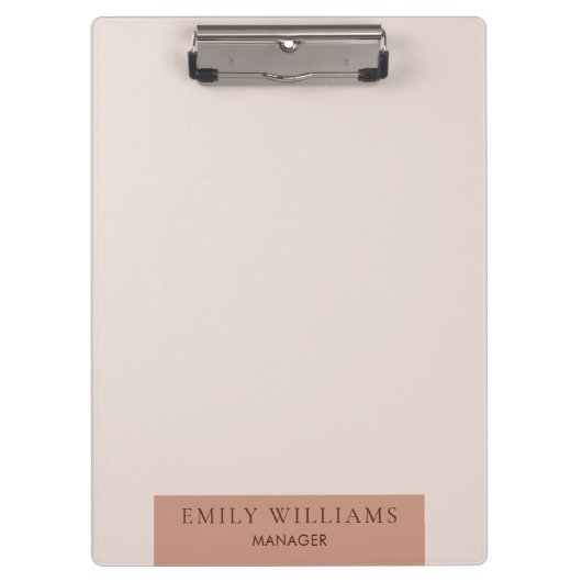 Moderne, minimale, eenvoudige lay-out (standaard) klembord (Voorkant)