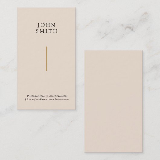 Moderne, minimale, eenvoudige, moderne gouden en c visitekaartje (Voorkant / Achterkant)