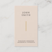 Moderne, minimale, eenvoudige, moderne gouden en c visitekaartje (Voorkant)