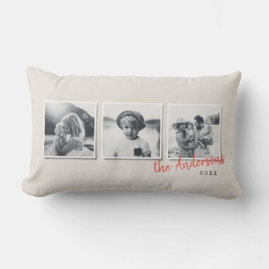 Moderne minimale eenvoudige multi foto home decor kussen (Voorkant)