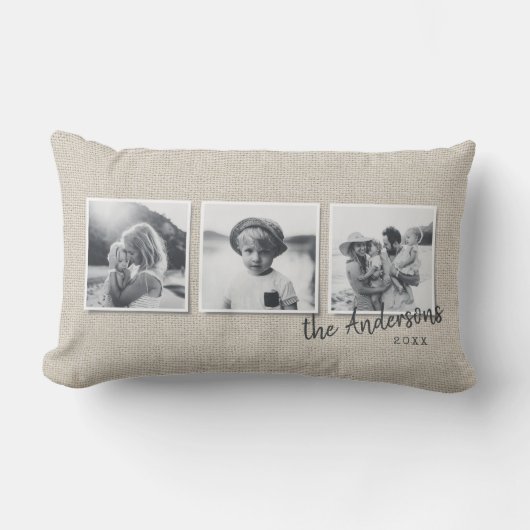 Moderne minimale eenvoudige multi foto home decor kussen (Voorkant)