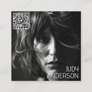 Moderne, minimale, eenvoudige professionele foto vierkante visitekaartje