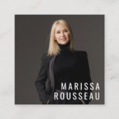 Moderne, minimale, eenvoudige professionele foto vierkante visitekaartje (Voorkant)