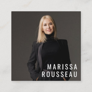 Moderne, minimale, eenvoudige professionele foto vierkante visitekaartje