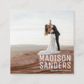 Moderne, minimale, eenvoudige professionele foto vierkante visitekaartje (Voorkant)