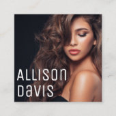 Moderne, minimale, eenvoudige professionele foto vierkante visitekaartje (Voorkant)