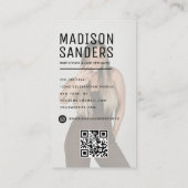 Moderne, minimale, eenvoudige professionele foto visitekaartje (Achterkant)