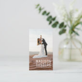 Moderne, minimale, eenvoudige professionele foto visitekaartje (Staand voorkant)