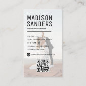 Moderne, minimale, eenvoudige professionele foto visitekaartje (Achterkant)