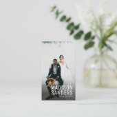 Moderne, minimale, eenvoudige professionele foto visitekaartje (Staand voorkant)