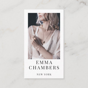 Moderne, minimale, eenvoudige professionele foto visitekaartje