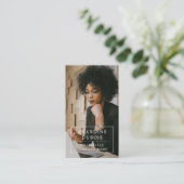 Moderne, minimale, eenvoudige professionele foto visitekaartje (Staand voorkant)