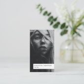 Moderne, minimale, eenvoudige professionele foto visitekaartje (Staand voorkant)