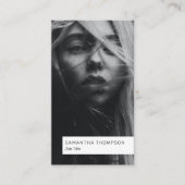 Moderne, minimale, eenvoudige professionele foto visitekaartje (Voorkant)