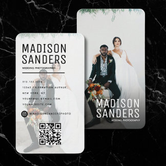 Moderne, minimale, eenvoudige professionele foto visitekaartje