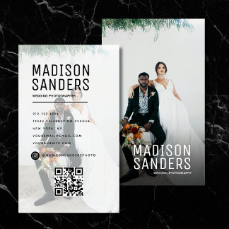 Moderne, minimale, eenvoudige professionele foto visitekaartje