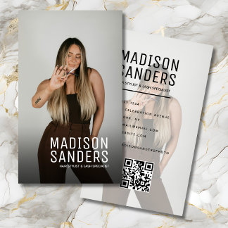 Moderne, minimale, eenvoudige professionele foto visitekaartje