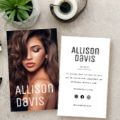 Moderne, minimale, eenvoudige professionele foto visitekaartje