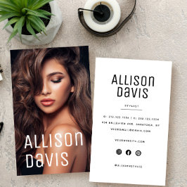 Moderne, minimale, eenvoudige professionele foto visitekaartje