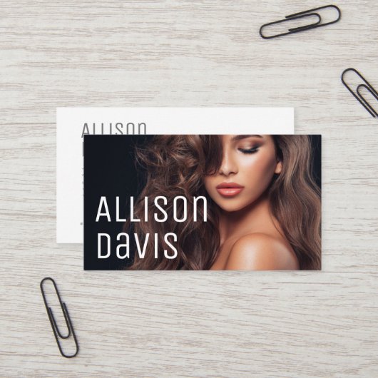 Moderne, minimale, eenvoudige professionele foto visitekaartje (Voorkant / Achterkant in situ)