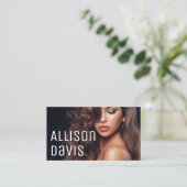 Moderne, minimale, eenvoudige professionele foto visitekaartje (Staand voorkant)