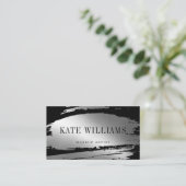 Moderne, minimale, eenvoudige professionele helder visitekaartje (Staand voorkant)