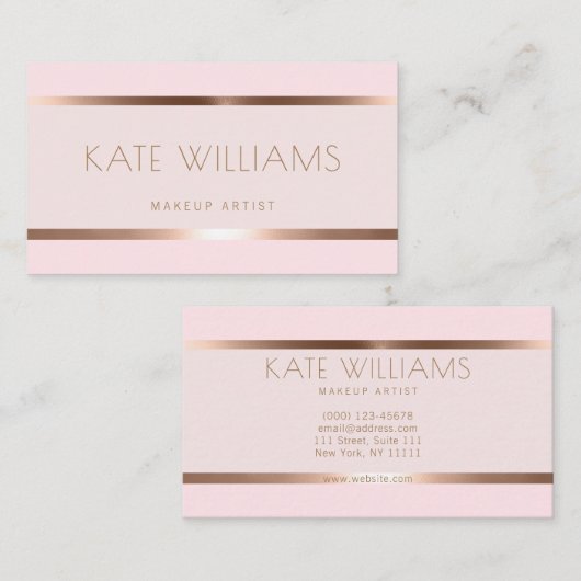 Moderne, minimale, eenvoudige professionele lichtg visitekaartje (Voorkant / Achterkant)