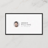 Moderne Minimale Eenvoudige Professionele QR-code  Visitekaartje (Voorkant)